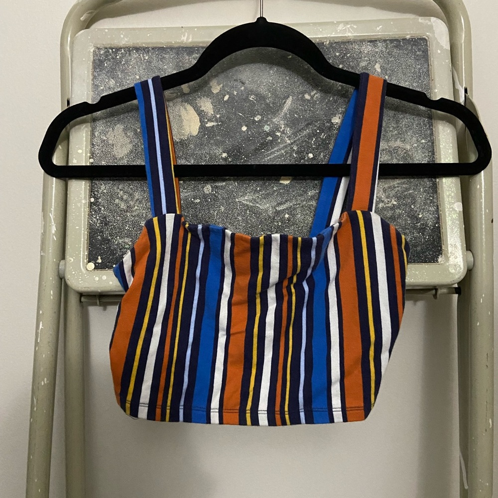 Forever 21, Cropped Colorful Shirt, Size Small